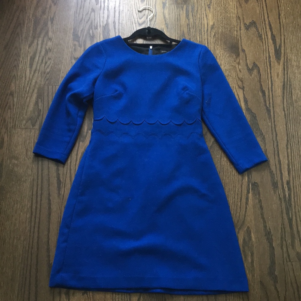 Royal blue ponte shift